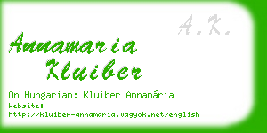 annamaria kluiber business card
